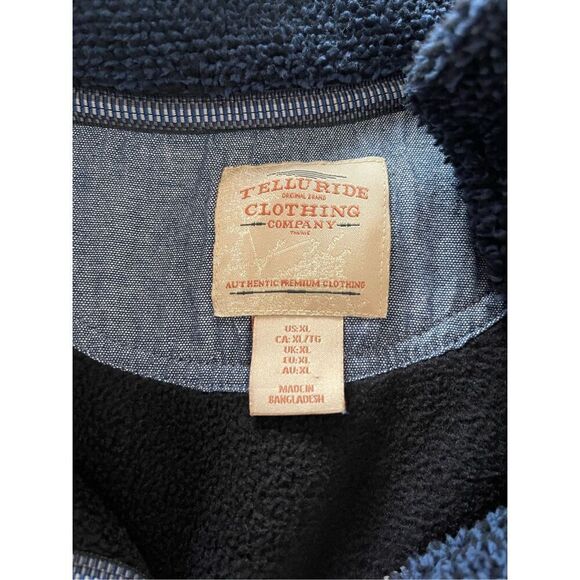 Tellu Ride Clothing Men's Blue Fleece Stand-Up Collar Quarter Zip Sweater XL - Picture 12 of 15